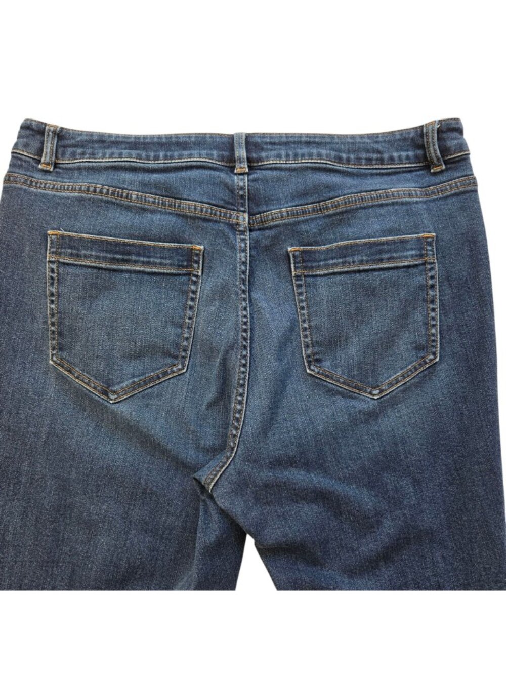 J.Jill Denim High-Rise Boot Cut Jeans Dark Wash Size 14R Cotton Blend Stretch - Picture 5 of 14